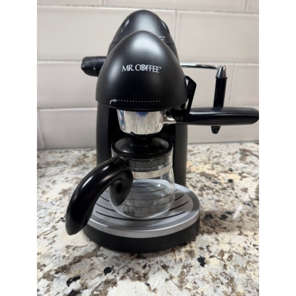 Mr Coffee ECM20 Steam Espresso and Cappuccino Maker Black 4 Cup 750W Machine‎